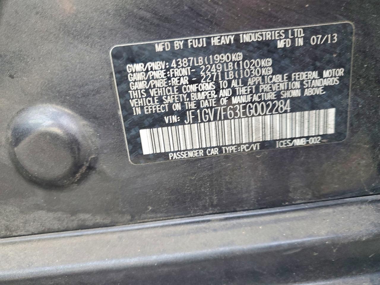 SUBARU IMPREZA WRX