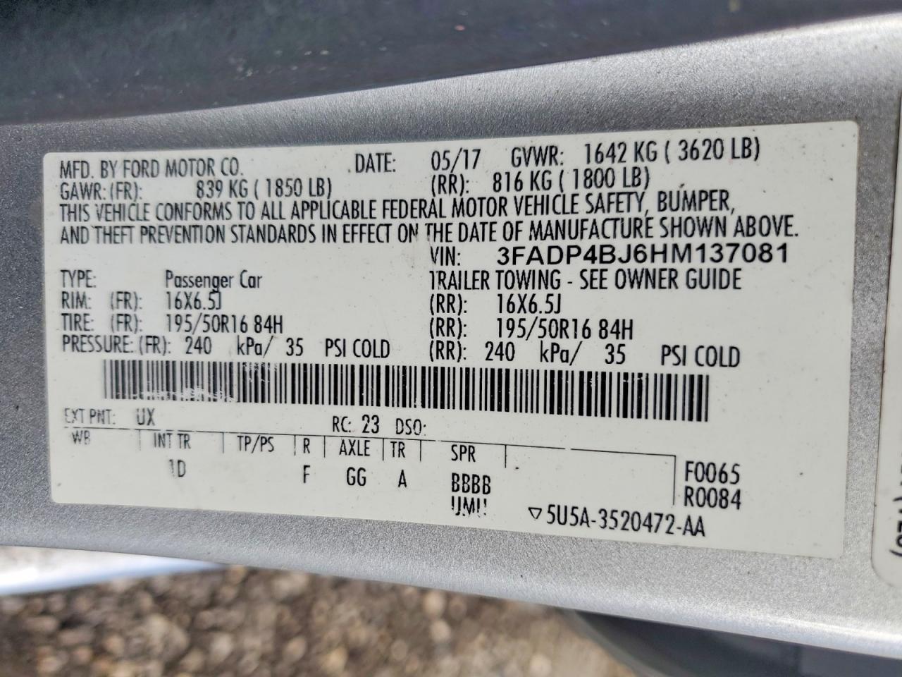 2017 FORD FIESTA — фото 12