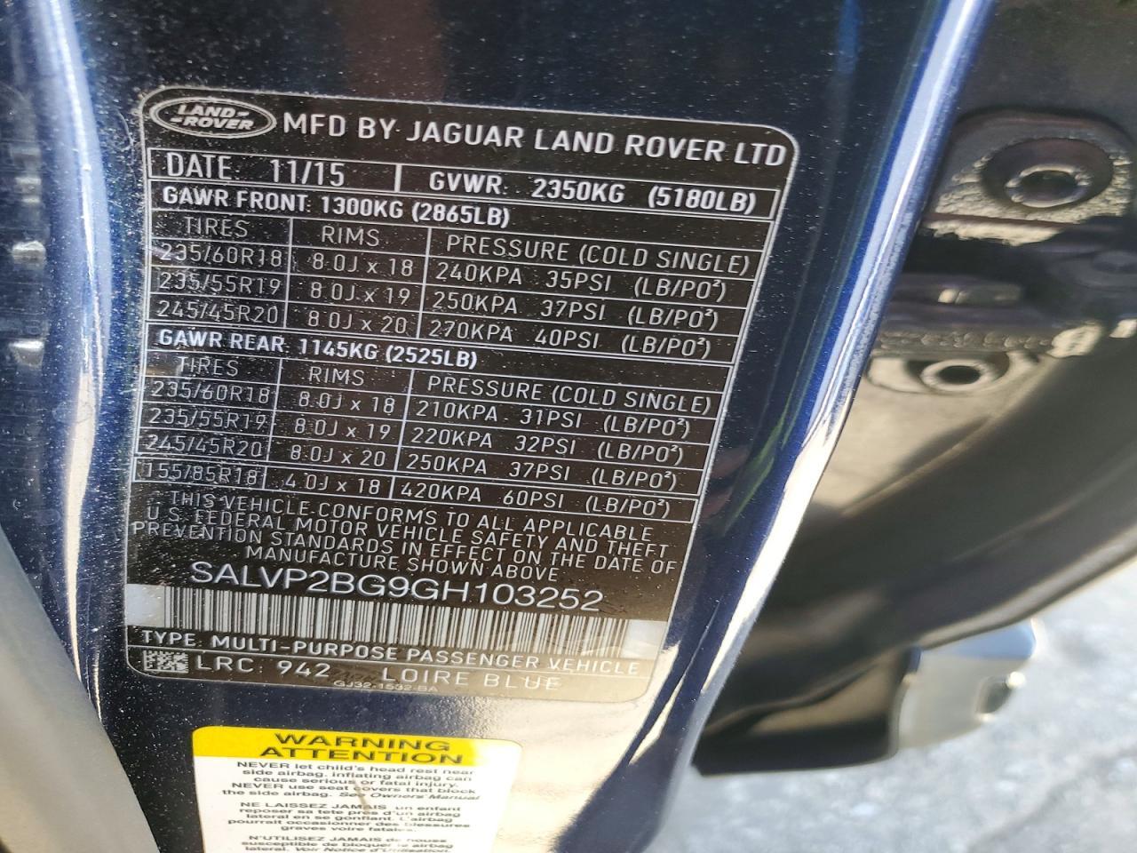 LAND ROVER RANGE ROVER EVOQUE