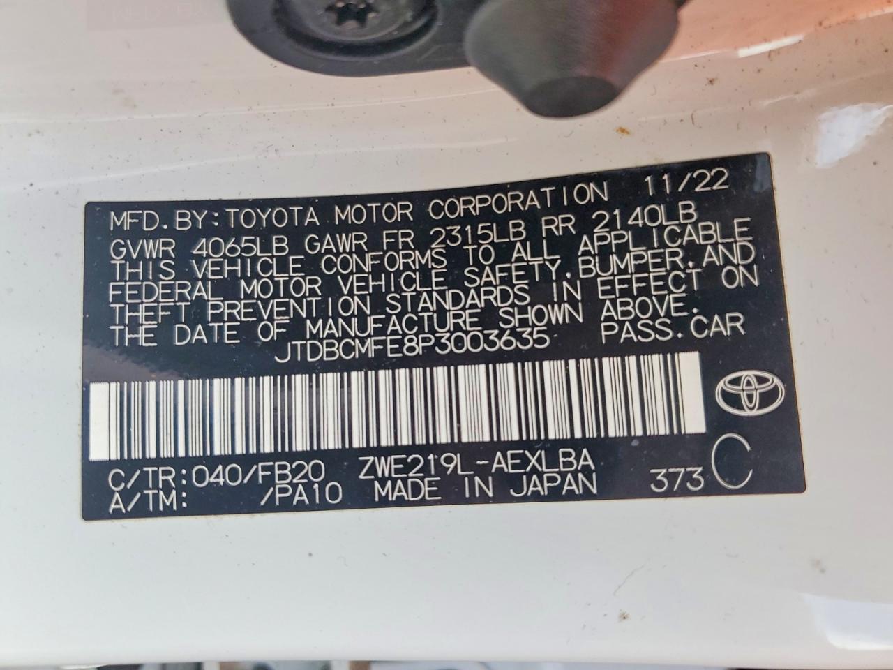 TOYOTA COROLLA HYBRID