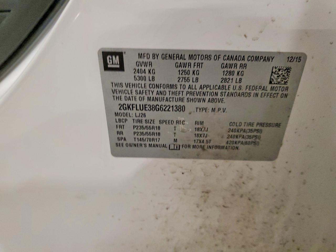 2016 GMC TERRAIN — фото 13