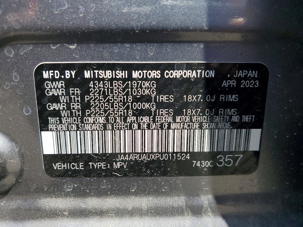 2023 MITSUBISHI OUTLANDER SPORT — фото 13