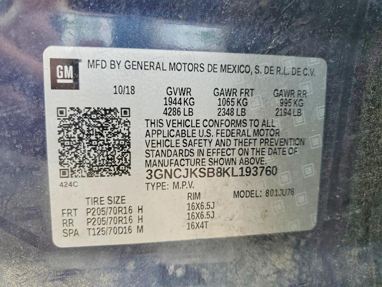 CHEVROLET TRAX