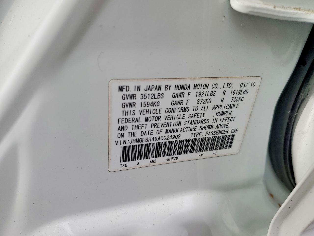 2010 HONDA FIT — фото 12