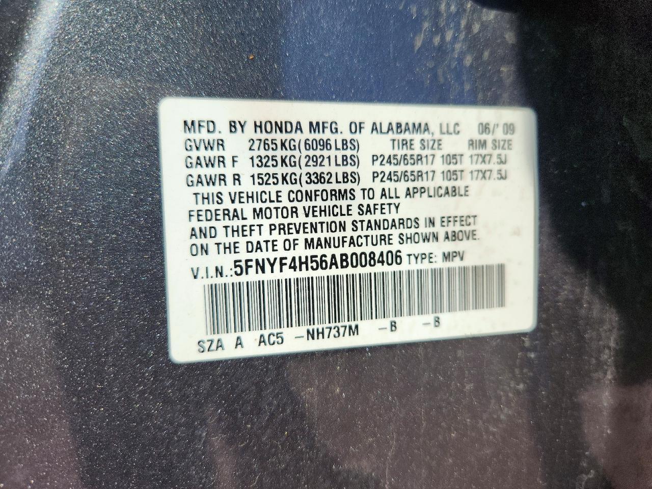 2010 HONDA PILOT — фото 13