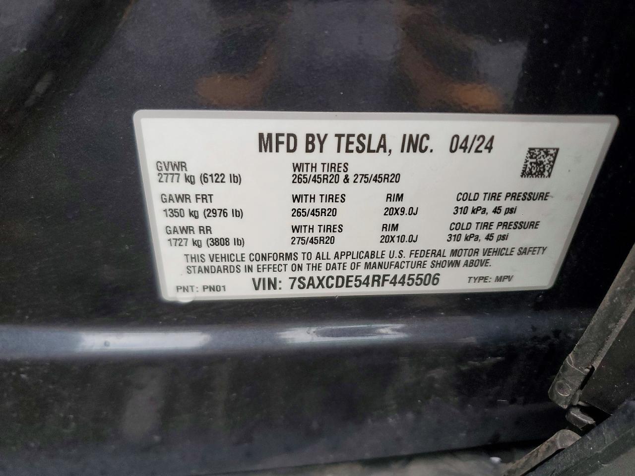 2024 TESLA MODEL X — фото 12