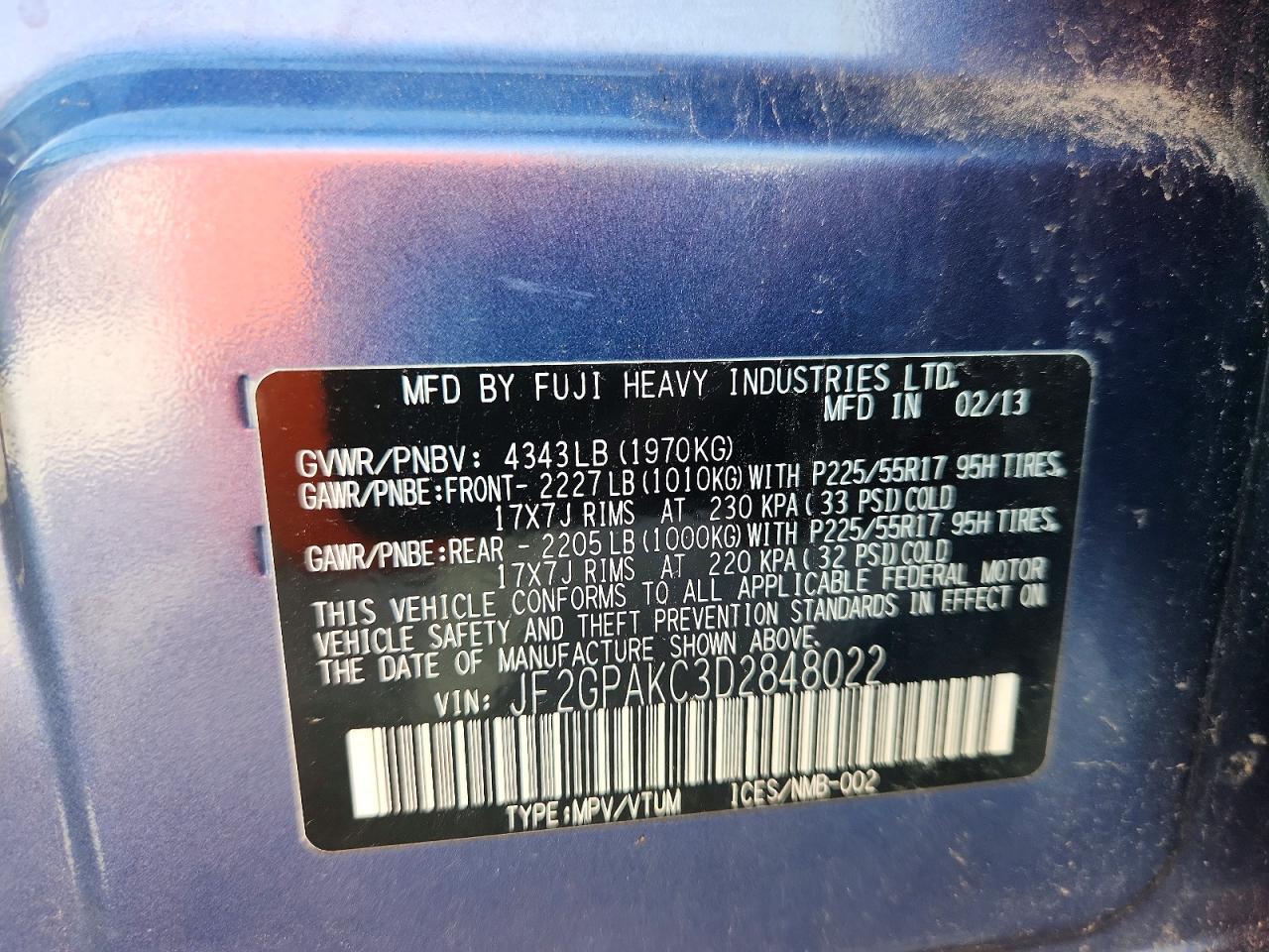 2013 SUBARU XV — фото 13