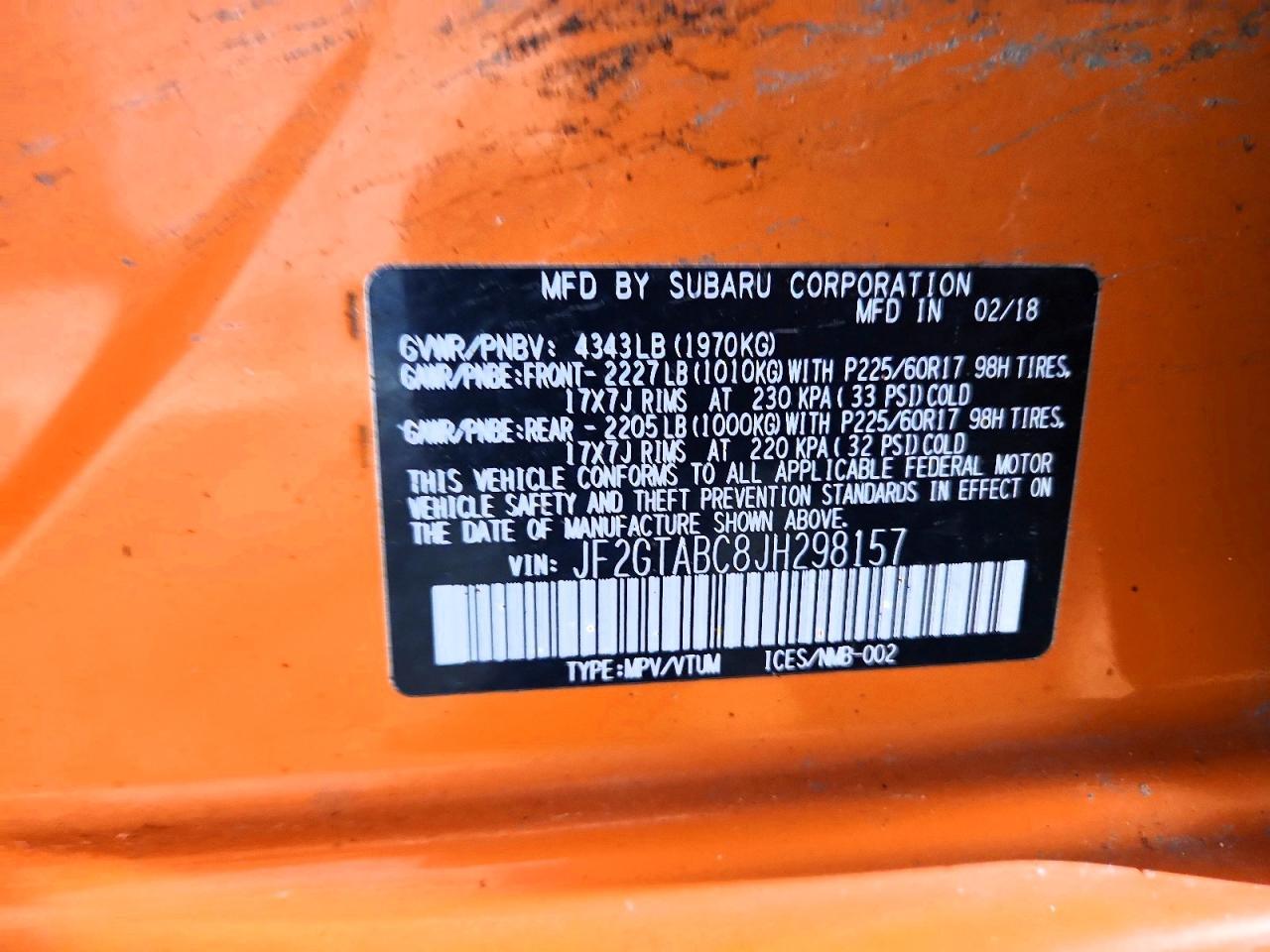2018 SUBARU CROSSTREK — фото 12