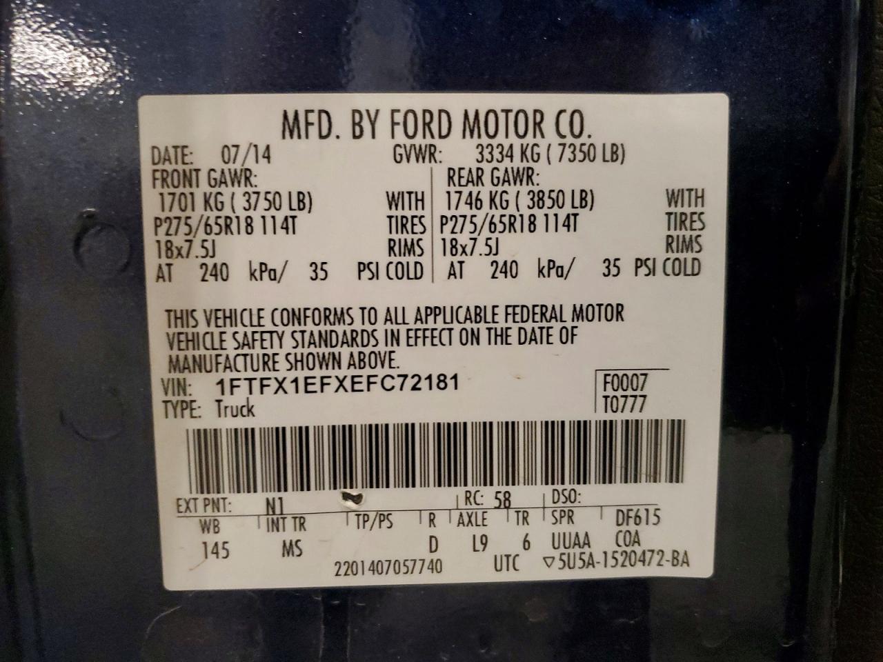 2014 FORD F-150 — фото 12