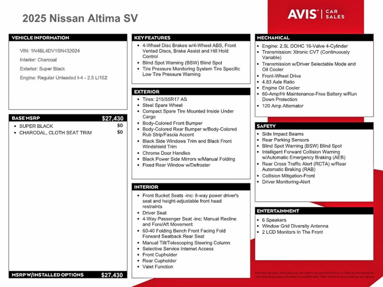 2025 NISSAN ALTIMA — фото 12