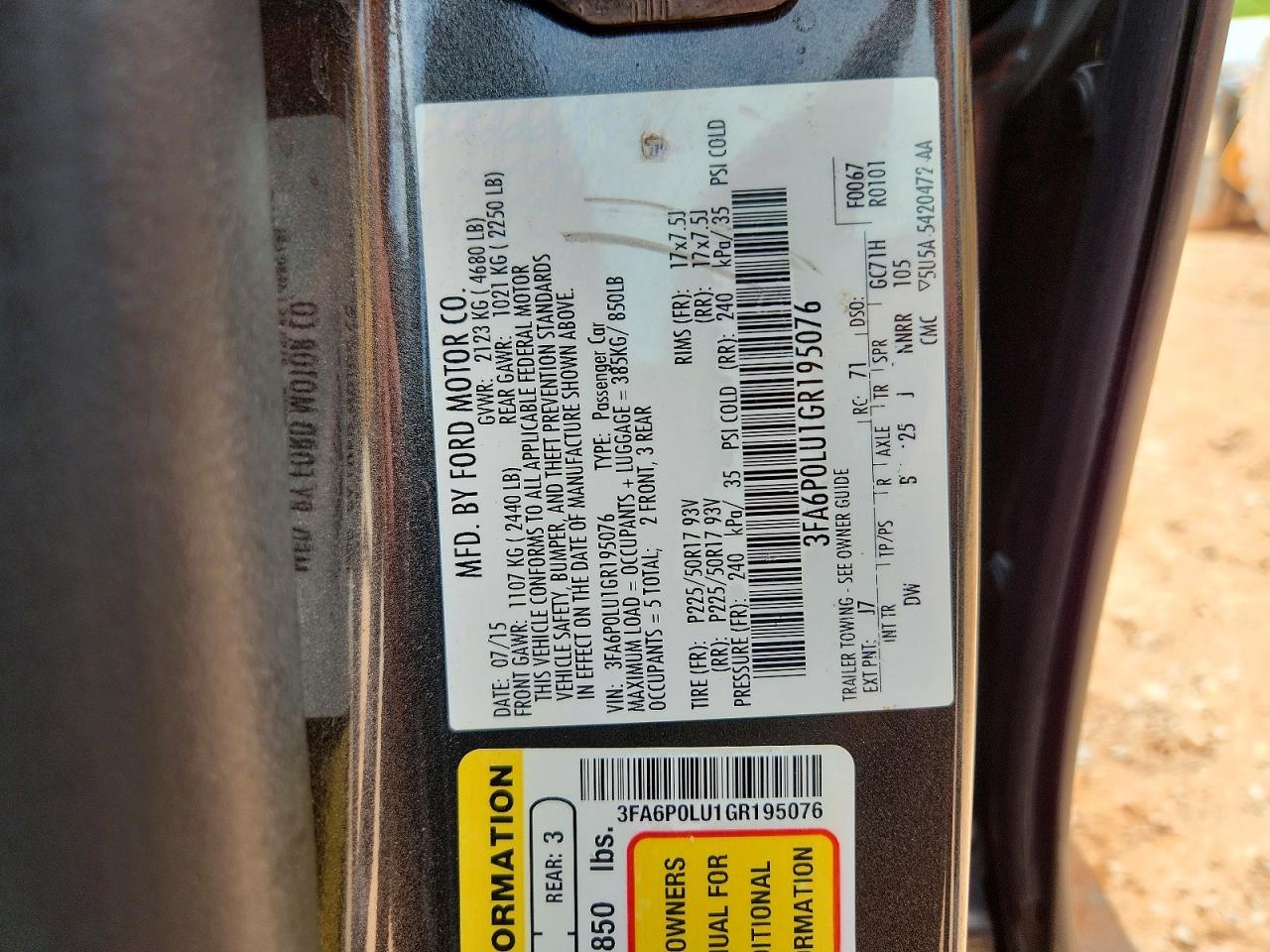 2016 FORD FUSION HYBRID — фото 12