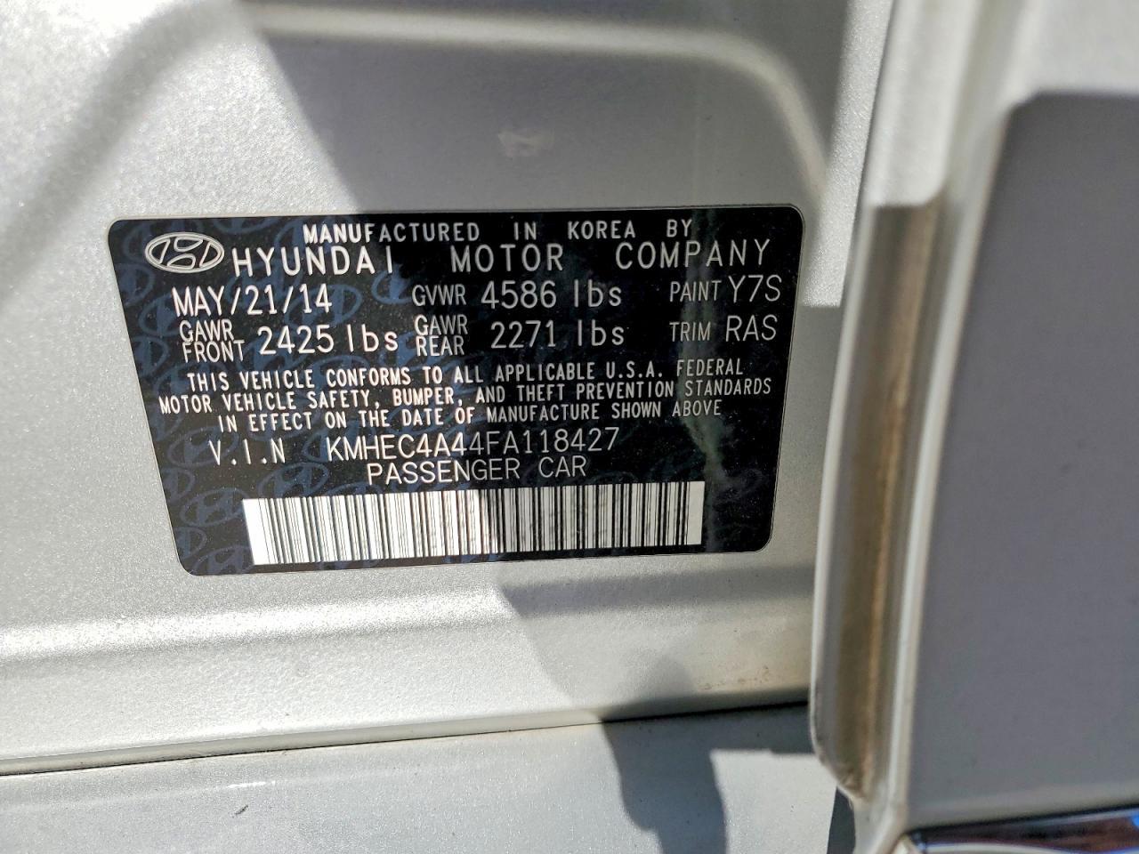 2015 HYUNDAI SONATA HYBRID — фото 12