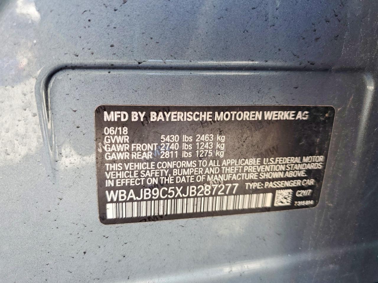 2018 BMW 5 SERIES — фото 12