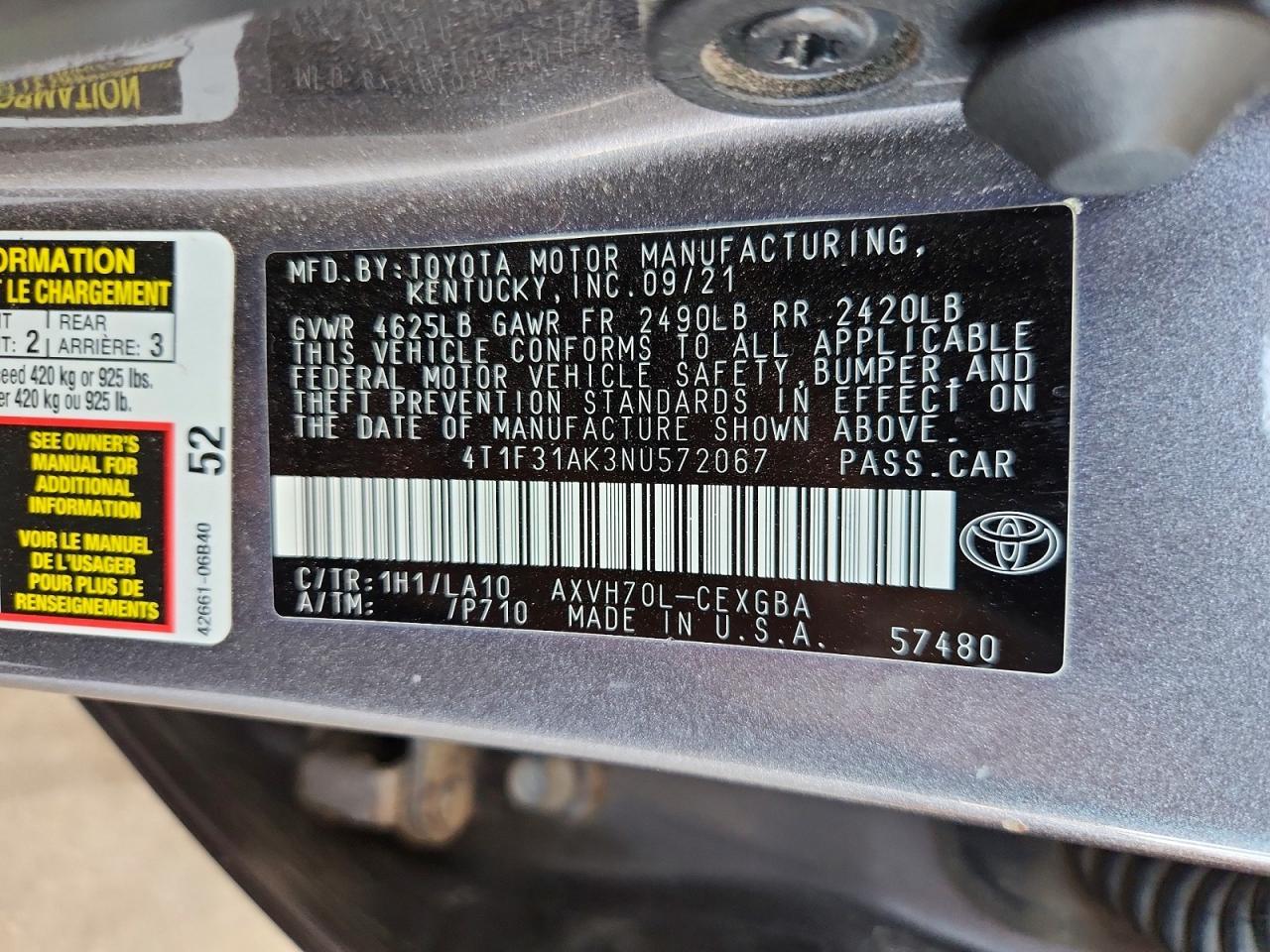 2022 TOYOTA CAMRY HYBRID — фото 12