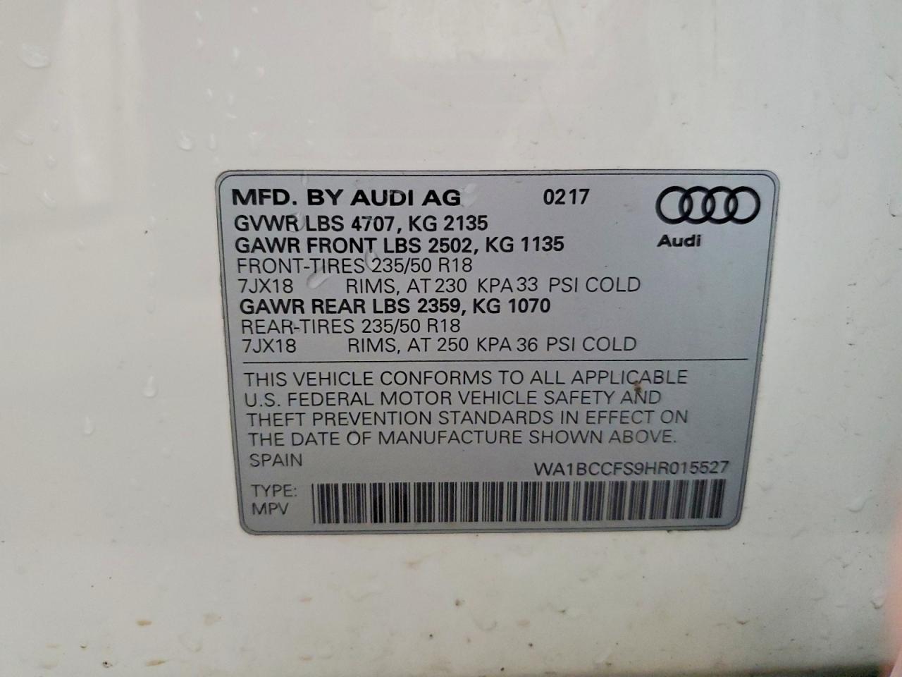 2017 AUDI Q3 — фото 14