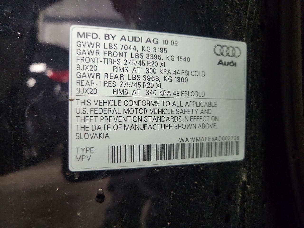2010 AUDI Q7 — фото 13