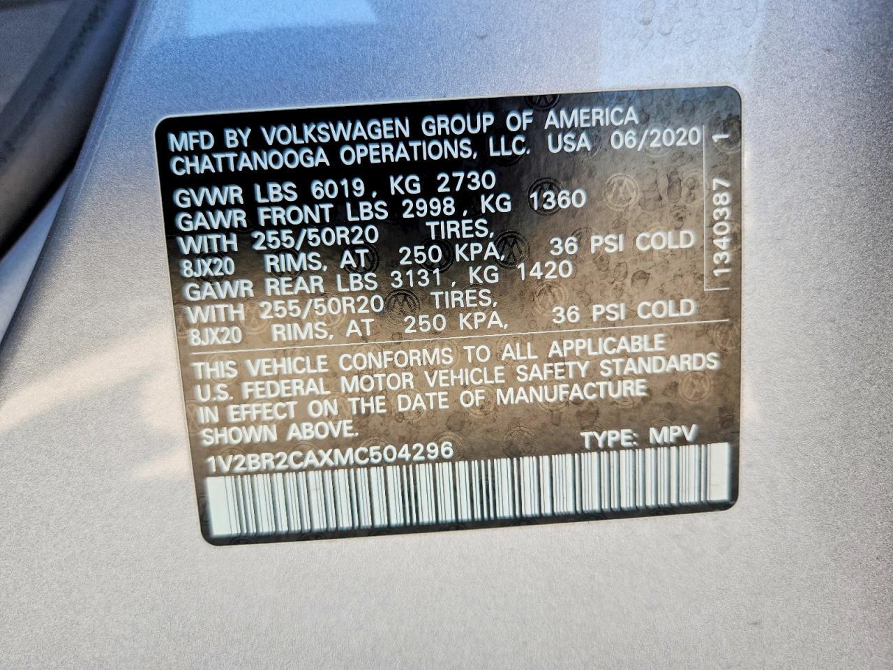 2021 VOLKSWAGEN ATLAS — фото 14
