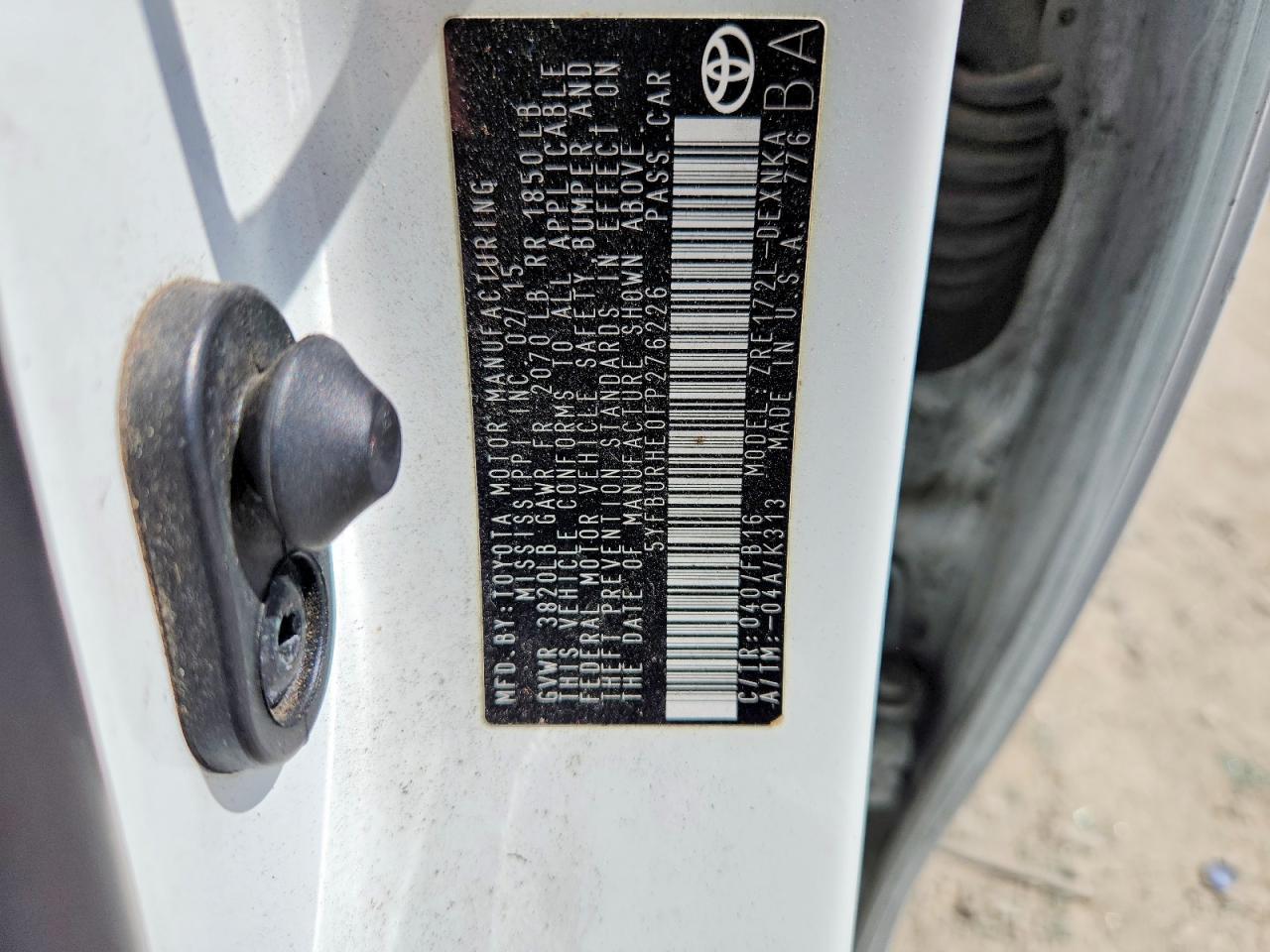 2015 TOYOTA COROLLA — фото 12