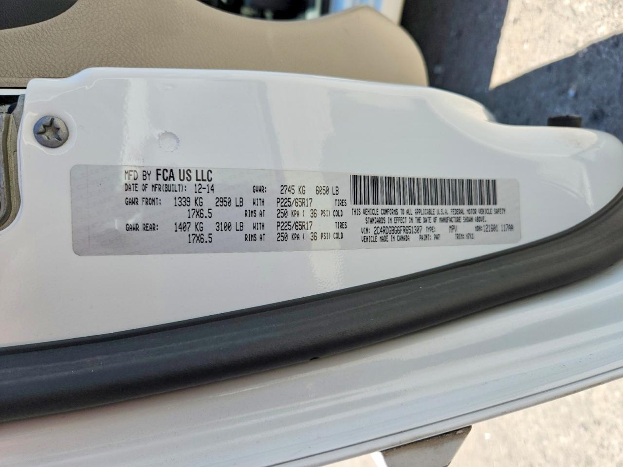 2015 DODGE GRAND CARAVAN — фото 13
