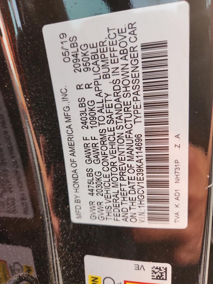 2019 HONDA ACCORD — фото 12