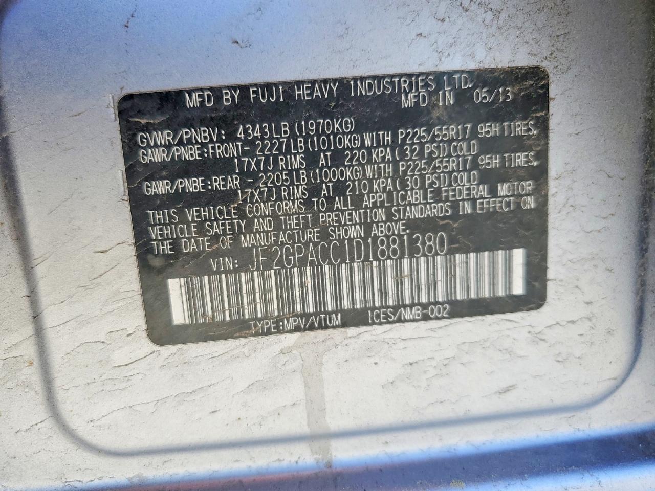 2013 SUBARU XV — фото 14