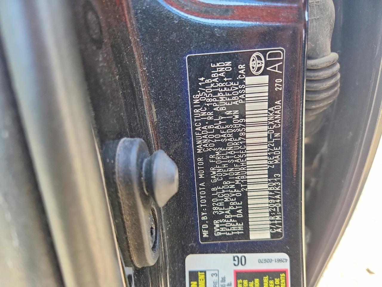 2014 TOYOTA COROLLA — фото 12