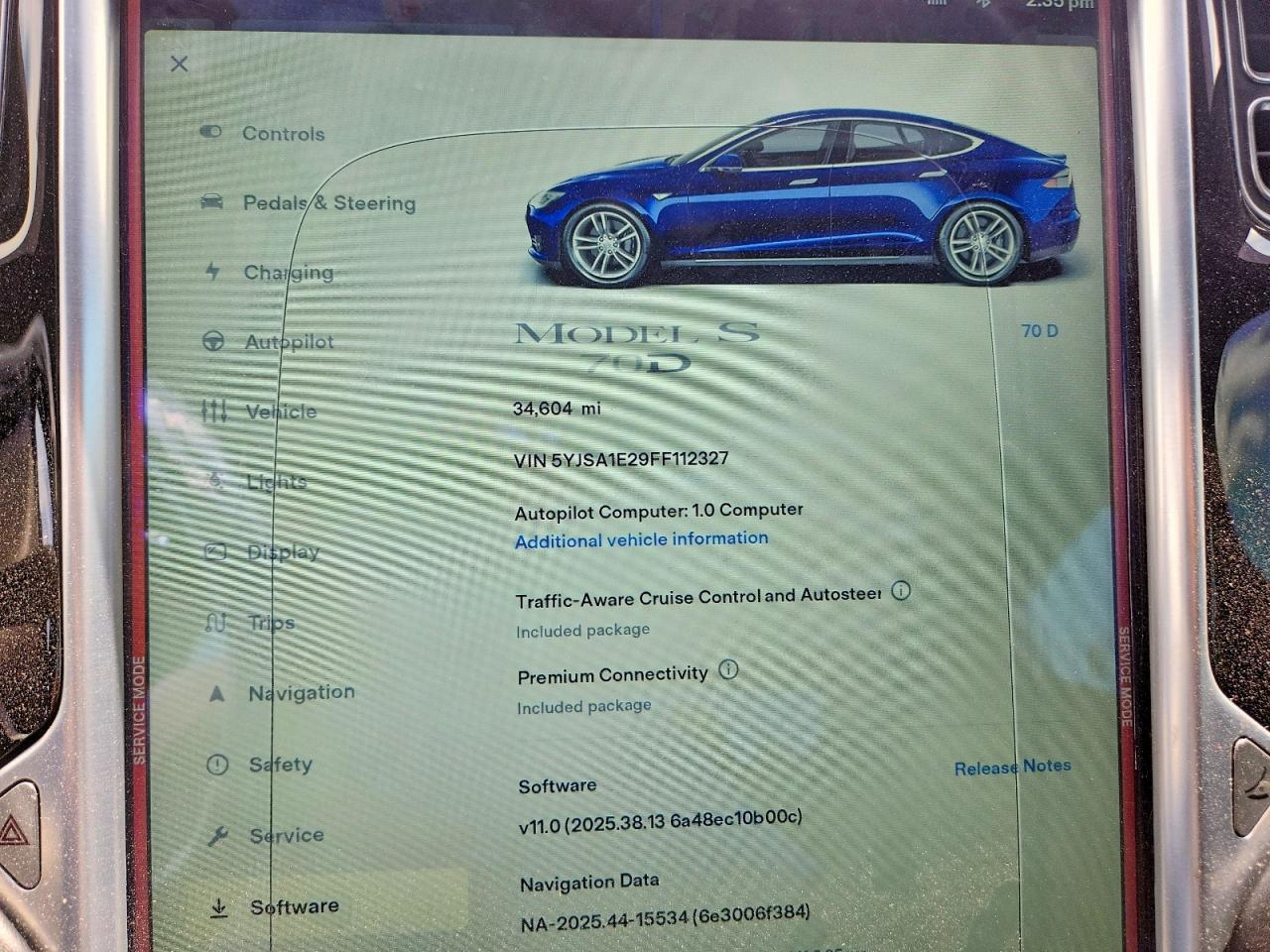 2015 TESLA MODEL S — фото 9
