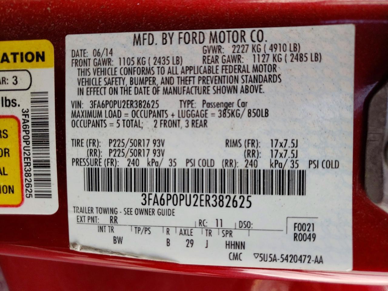2014 FORD FUSION HYBRID — фото 12