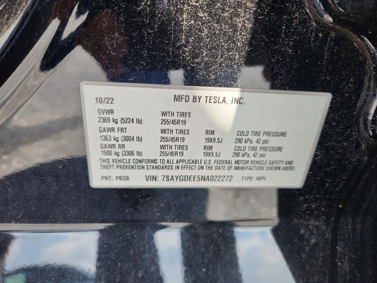 2022 TESLA MODEL Y — фото 12