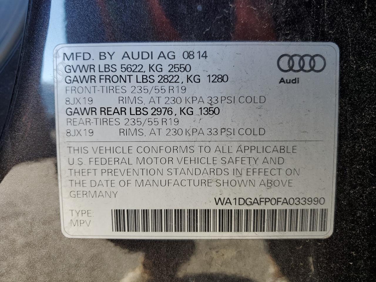 2015 AUDI Q5 — фото 13