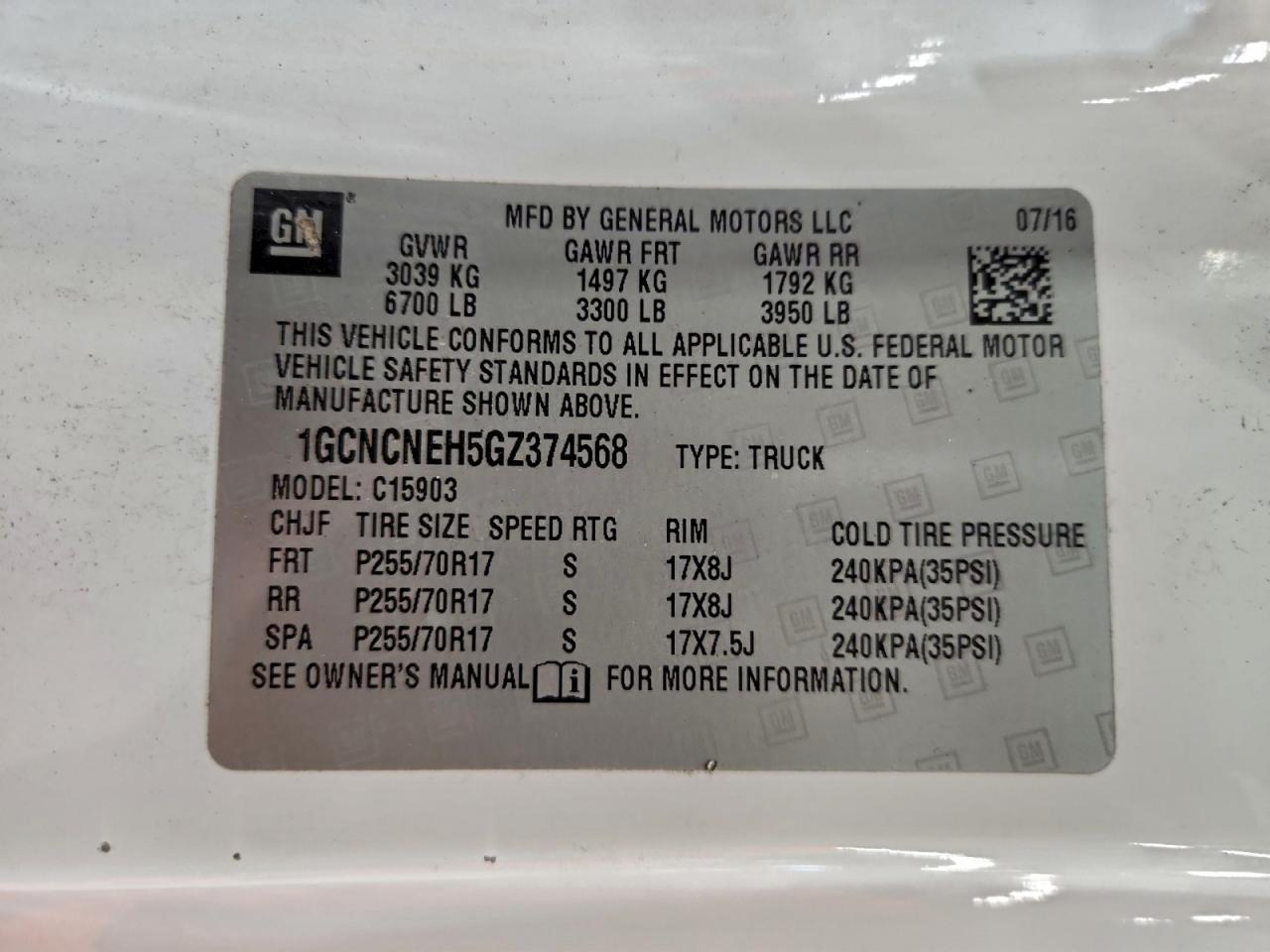 2016 CHEVROLET SILVERADO 1500 — фото 12