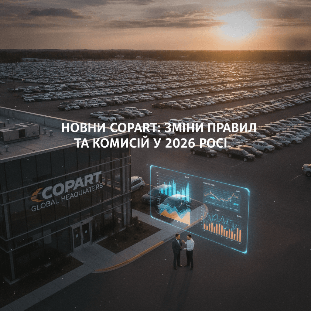 Новини Copart: зміни правил та комісій у 2026 році